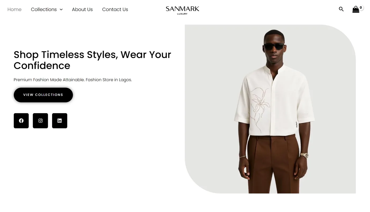 Sanmark Luxury homepage