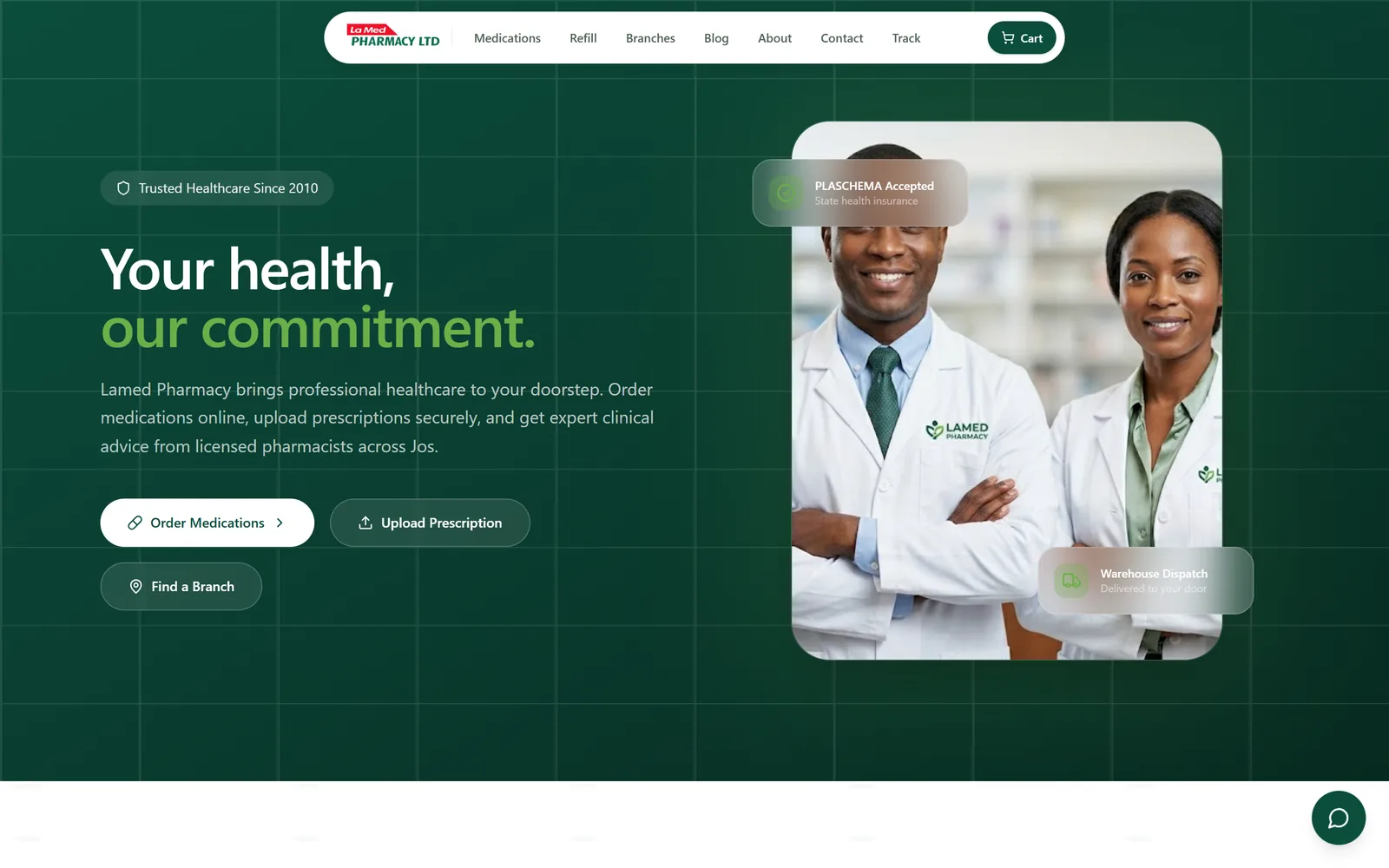 LaMed Pharmacy — live site